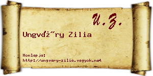 Ungváry Zilia névjegykártya